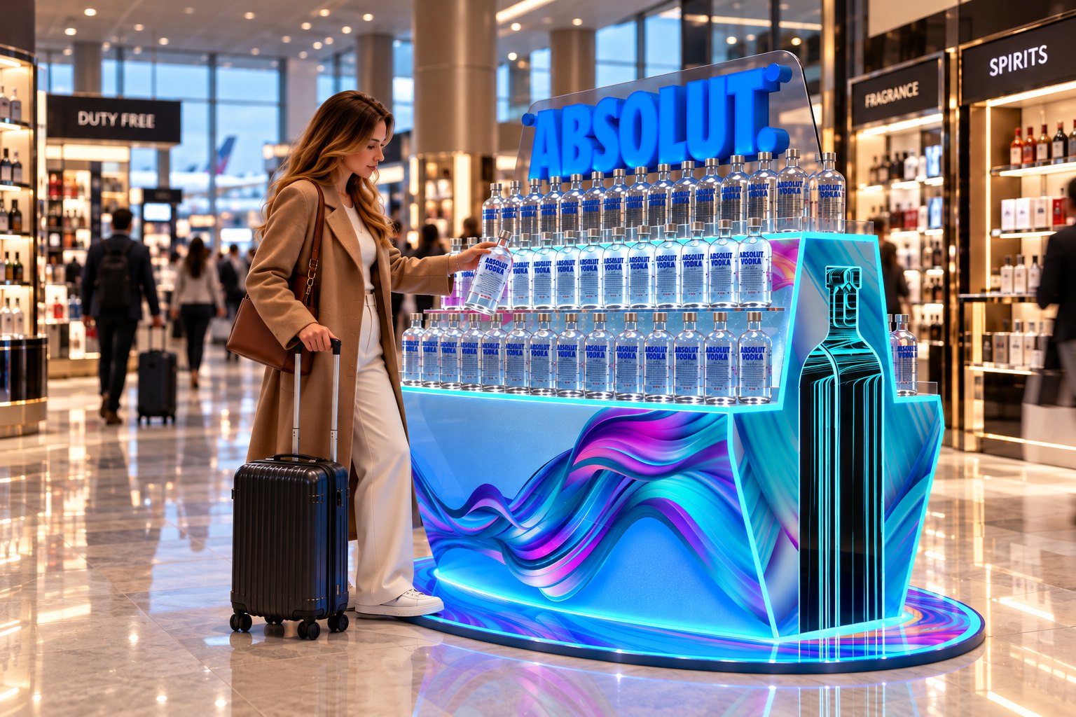 Absolut: POS-конструкция для duty free
